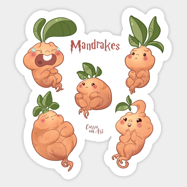 Mandrakes Sticker by Carrie on Art